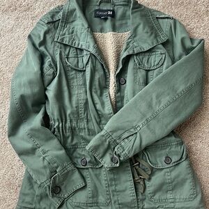 Forever 21 Olive Utility Jacket
